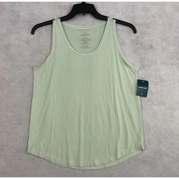 Tommy John Womens Ribbed Sleep Tank Top Soft Modal Blend Misty Jade Small NWT - Picture 3 of 7